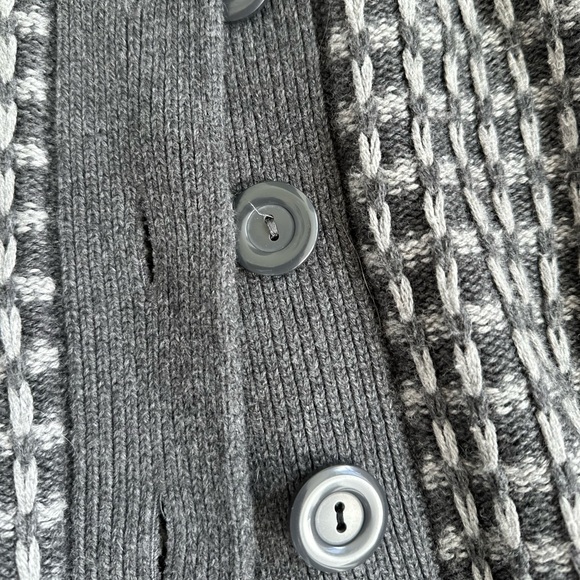 Banana republic knit button up sweater cardigan gray large - Picture 4 of 4